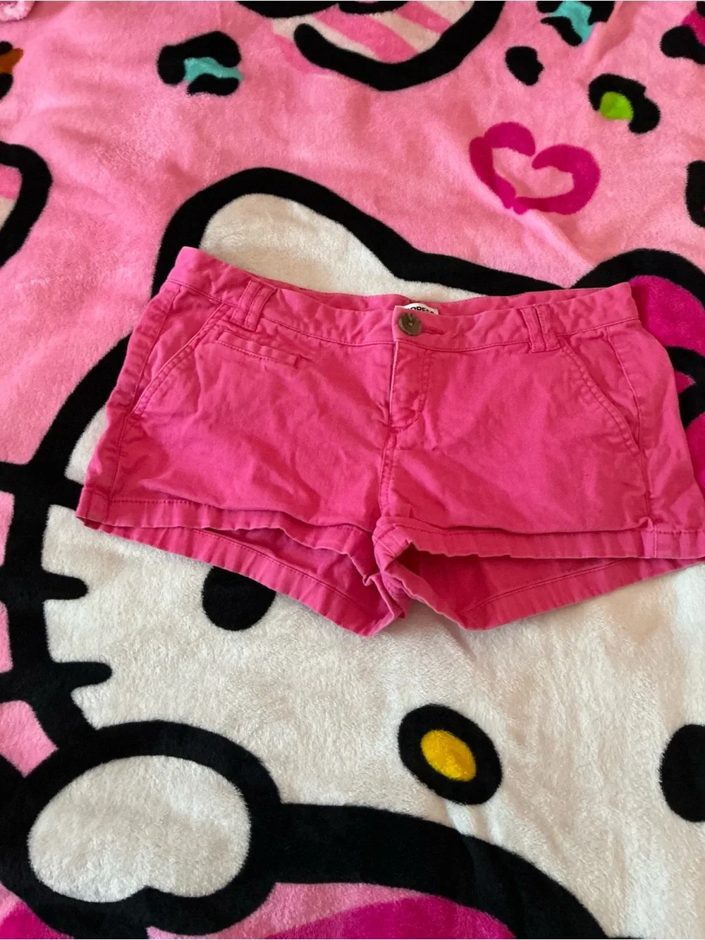 Express Hot Pink Denim Short Shorts